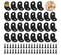 Équerre d’ Angle Droit 30 Pcs Support de Coin en Acier Inoxydable Support de Fixation en Forme de L Robuste Équerre de Fixation 90 Degrés Entretoise d'Angle pour Table Chaise Armoire avec 60 Vis
