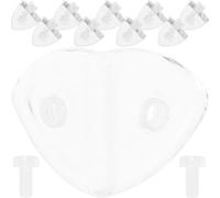 Équerre D’angle Fixation 90° Blanc 10 Pièces, en Acrylique | Design en L Discret, Limite le Déplacement des Boîtes, Montage Simple, pour Rangement D’atelier et Organisateurs