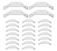 Équerre D’angle Fixation Renforcée en Acier Inoxydable, 24 Pièces | Trous Pré-percés, Alignement Facile, Finition Polie, Bords Lisses, Usage Maison et Cadres