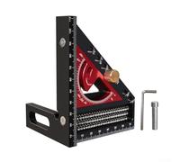 Équerre D multi-angles avec goupille de positionnement d'angle et trous de traçage en T, règle d'angle en métal pour mesurer, marquer et corriger sur différents matériaux