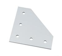 Équerre d'angle avec 5 trous pour profil en aluminium 3030/4040, structure à 90 degrés pour une meilleure stabilité (4040 argent)