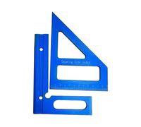 Équerre d'Angle Règle Carré Menuisier Rapporteur Triangulaire Alliage d'Aluminium Antiusure Repères Métriques Contraste Mesures 45° 90° Adaptée à la, Bleu, size to 2