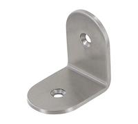 Equerre d'assemblage arrondie - Pour panneau d'épaisseur maxi : 10 mm - Décor : Satiné - Epaisseur : 3 mm - Hauteur : 48 mm - Largeur : 48 mm - Matériau : Inox 304 - ITAR