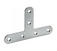 Equerre d'assemblage - HETTICH - T Plate Acier Zingué - Gris / argent - Vendu à l'unité