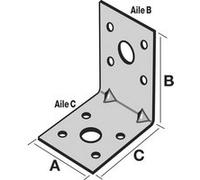 Équerre d'assemblage SIMPSON - A40xB100xC60x2,5mm - EA1064/2.5 Noir G