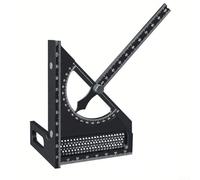Équerre de charpentier 3D avec design convivial pour un réglage rapide de l'angle, parfait pour les projets de bricolage et une utilisation professionnelle (métrique noire)