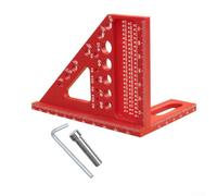 Équerre de charpentier 3D en plastique pour mesurer et marquer les angles dans la menuiserie, l'ébénisterie et le prototypage (bleu)
