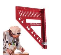 Équerre de charpentier 3D, équerre de haute précision de 22,5 à 90 degrés, règle triangulaire à onglet, pour ingénieur de construction, charpentier, travail, maison, magasin, homme, papa, mari
