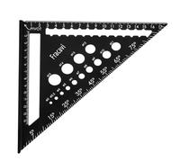Équerre de charpentier à 90° - 180 mm - Jauge de perçage polyvalente pour un diamètre exact, aluminium fraisé de haute précision pour un angle précis de 90 ° - Finitions soignées
