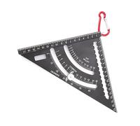 Équerre de charpentier avec crochet - 17,8 cm - Outil de menuiserie réglable - Combinaison d'accessoires de bricolage