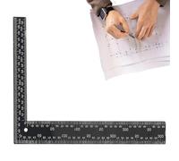 Équerre de charpentier en acier inoxydable - Outil de règle de mesure de 8 x 12 pouces, guide de conception en métal pour l'artisanat du cuir, construction durable de précision | Fournitures de co