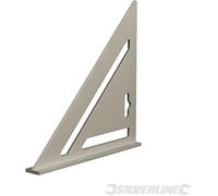 Equerre de charpentier en aluminium - SILVERLINE - 185 mm - Graduations impériales - Table de conversion