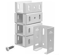 Équerre de Clôture en pour aluminium pour Panneau Vinyl - Support Poteau pour robuste 2,75 Pouces - Fixation Terrasse et Jardin Lot de 8
