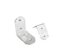 éQuerre De Coin 4PCS Furniture Stainless Steel Corner Code 90 Degree Right Angle Wardrobe Table And Chair Fixed Bracket Square Iron pour Renforcements(65x38mm 4pcs)