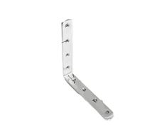 éQuerre De Coin 4PCS Furniture Stainless Steel Corner Code 90 Degree Right Angle Wardrobe Table And Chair Fixed Bracket Square Iron pour Renforcements(125X125mm 4pcs)