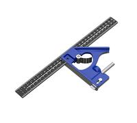Équerre de combinaison multifonction en aluminium avec trous de positionnement, outil de mesure de précision 300 mm pour le travail du bois, règles à angles réglables avec début de verrouillage