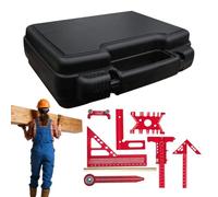 Équerre de Construction,Ensemble de 9 Outils de Mesure pour Menuiserie - Kit d'Équerre de Charpente pour la Maison,pour Sol, Garage, Extérieur, Menuiserie, Construction, Industrie, Meubles