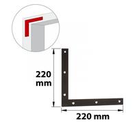 Equerre de fenêtre bouts carrés phorétique noir Jardinier Massard - Dimensions 22 x 22 cm