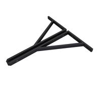 Équerre de fixation 50cm Sogood 2 pièces étagere murale console support WH02 en acier inoxydable noir 50x25cm