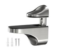 Équerre de fixation pour verre - Support réglable pour verre de douche - Clip de rechange pour barre en verre acrylique - Porte en bois pour salle de bain et douche