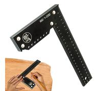 Équerre de machiniste, règle à angle droit, outils de charpentier multifonctionnels en L | Règle en métal, outil à bord droit, outil carré pour les amateurs d'artisanat, travail du bois professionnel