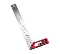 Équerre de marquage précise multifonction pour le travail du bois avec échelle laser de haute précision, niveaux intégrés, bulle et trous de positionnement réglables, échelle laser professionnelle