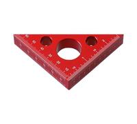 Équerre de menuiserie | Échelle métrique/pouce 7,6 cm, équerre triangulaire de travail du bois, règle triangulaire 45/, outils de travail du bois carrés de précision pour menuiserie et ingénieur
