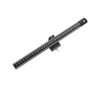 Équerre de menuiserie en alliage d'aluminium de 20 cm à 50 cm avec échelle coulissante et double échelle pour le travail des métaux, le travail du bois et la construction Règle coudée en aluminium