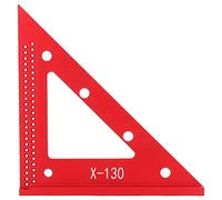 Équerre de Menuiserie en Alliage d'Aluminium, Règle Triangulaire 5,1 Pouces, Balance Claire - Robuste et Légère, Angles 45 et 90 Degrés, Idéale pour Charpente et Toiture