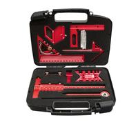 Équerre de Menuiserie - Ensemble de 9 Outils de Mesure pour Menuiserie,Kit Multifonction d'Équerre Rapide,Pour Bricolage, Construction, Sol, Maison, Garage et Usage en Extérieur