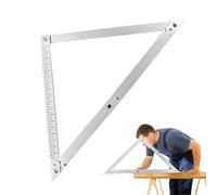 Équerre de Menuiserie - Règle Pliable Équerre de Charpentier 59,5 cm - Outil De Marquage Métal Triangle Ajustable,pour Construction Décoration Intérieure Projets Manuels