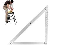 Équerre de Menuiserie,Règle Triangulaire Pliable 59.5 cm | Outil de Mesure Métallique Triangle pour Rénovation Construction - pour Construction Décoration Intérieure Projets Manuels