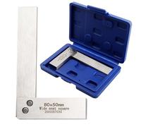 Équerre de Menuisier 80x50mm 90°, Outil de Mesure Acier au Carbone | Règle d'Angle Droit pour Charpentier, Boîtier Plastique Inclus, Wide Seat Large Siège 90°
