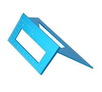 Equerre de menuisier; Fausse équerre - Règle d'Angle Multifonction 45/90°, Alliage Aluminium Bleue, Mesure Précise, Marquage Clair, Idéale Pour Menuiserie et Bricolage (Bleue)