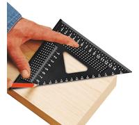 Équerre de Menuisier,Règle de Mesure Triangulaire - Équerre Triangulaire de Grande Précision à Double Échelle pour Menuiserie, Traçage et Charpenterie