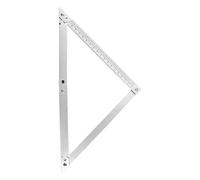 Équerre De Menuisier, Règle Triangulaire Pliable 59.5 cm, Outil Métallique Réglable pour Mesure Marquage Angles, Projets de Construction Rénovation Décoration