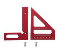 Équerre de Menuisier Triangle à Tracer, Règle D’angle Précise en | Menuiserie et Métal, Rouge, Assemblage Requis, Outil Polyvalent, Lecture Fiable, Usage Quotidien