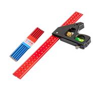 Équerre de mesure pratique 300/400 mm avec amélioration de la stabilité et ensemble de 10 crayons pour la fabrication de meubles et les travaux manuels