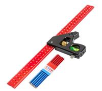 Équerre de mesure pratique 300/400 mm avec amélioration de la stabilité et ensemble de 10 crayons pour la fabrication de meubles et les travaux manuels
