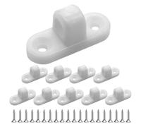 Équerre de montage pour barre de protection solaire - Kit de fixation pour camping-car caravane - Contient 10 angles et 20 vis - Base à visser pour tente légère - Tentes portables - Métal PP