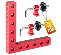 Équerre de Positionnement à 90°, 12 cm / 4,7 pouces Pince d'Angle Droite en Alliage d'Aluminium, Équerre de Menuisier en L pour Boîtes, Bricolage et Artisanat