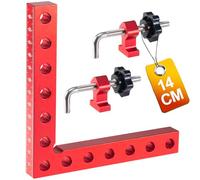 Équerre de Positionnement à 90°, 14 cm / 5,5 pouces Pince d'Angle Droite en Alliage d'Aluminium, Équerre de Menuisier en L pour Boîtes, Bricolage et Artisanat