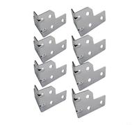 Équerre de Protection Métallique Argentée Lot de 8(Corner code) | Fer pour robuste, 55x40mm, finition argentée, protection anti-choc, pour idéal caisses transport