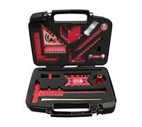 Équerre d'encadrement de menuiserie multifonctionnelle - Kit de 10 pièces en d'aluminium | Équerre de vitesse standard avec règle, jauge à queue d', traceur central, boussole pour sol de