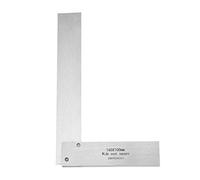 Équerre d'ingénieur 90 degrés en acier pour mesurer l'angle droit, comprend une boîte de support en plastique (160 x 100 mm)