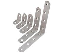 Équerre en acier inoxydable à 90° avec connecteur L droite et support renforcé (lot de 5)(30 x 30 x 16 x 3.0)