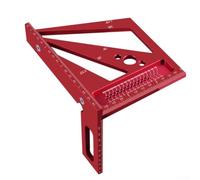 Équerre en alliage robuste pour le travail du bois, 2 mm d'épaisseur, rouge/bleu (rouge)