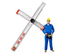 Équerre en T 1/2 - Règle professionnelle en T, règle en T multifonctionnelle | Équerre en T coulissante à angle réglable, règle de mesure carrée en T pour la rédaction de travaux de mise en page
