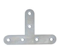 Equerre en T - têtes rondes - 15 x 1.5 mm - L : 80 - 40 mm - zingué blanc -