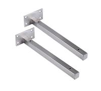 Équerre Étagère, 2 Pièces Équerre pour Étagere Murale, pour étagère Flottant, équerre étagère Industrielle Pour Cuisine pour Decoration Murale, Étagère Murale, le Jardin(Silver,400mm)